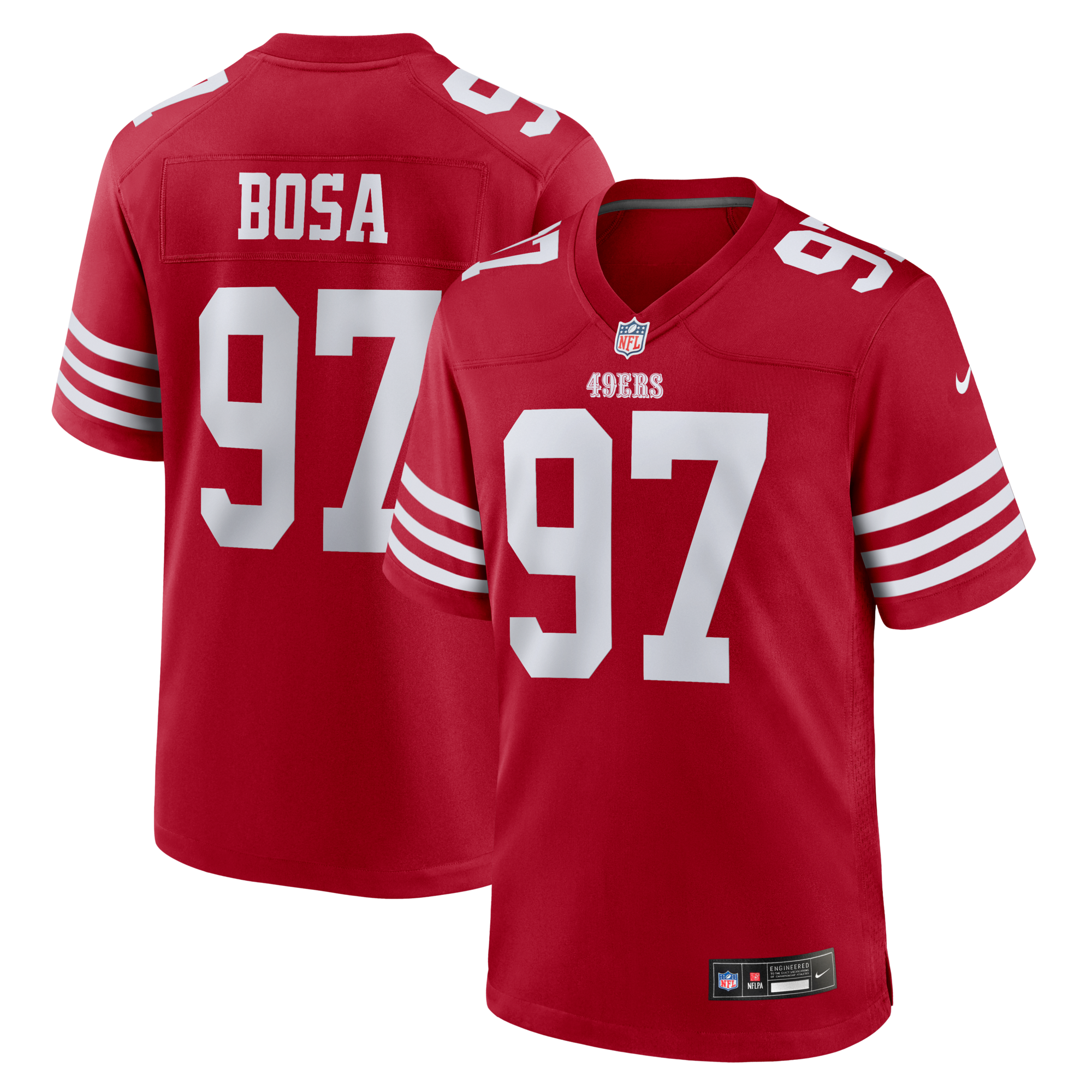 San Francisco 49ers Nick Bosa Nike Scarlet Player Game Jersey