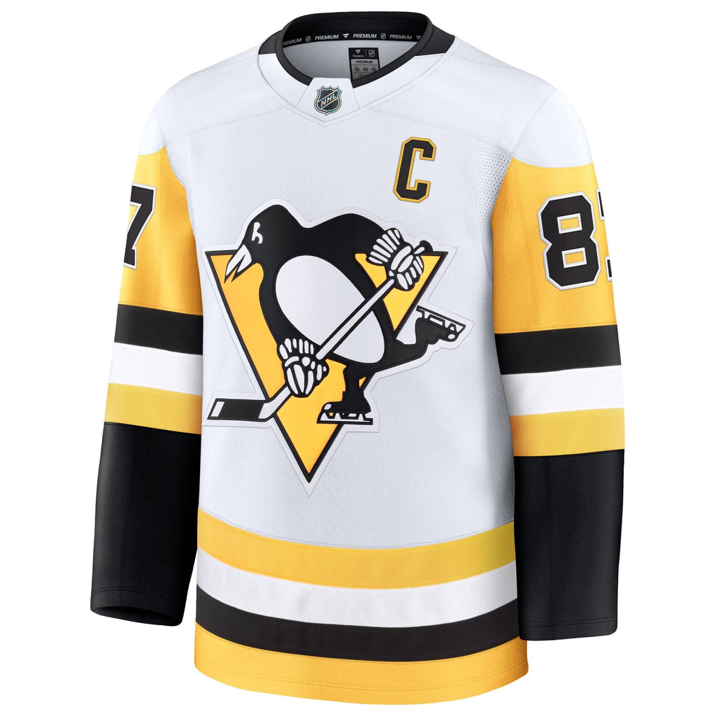 Pittsburgh Penguins Sidney Crosby Fanatics White Away Premium Jersey