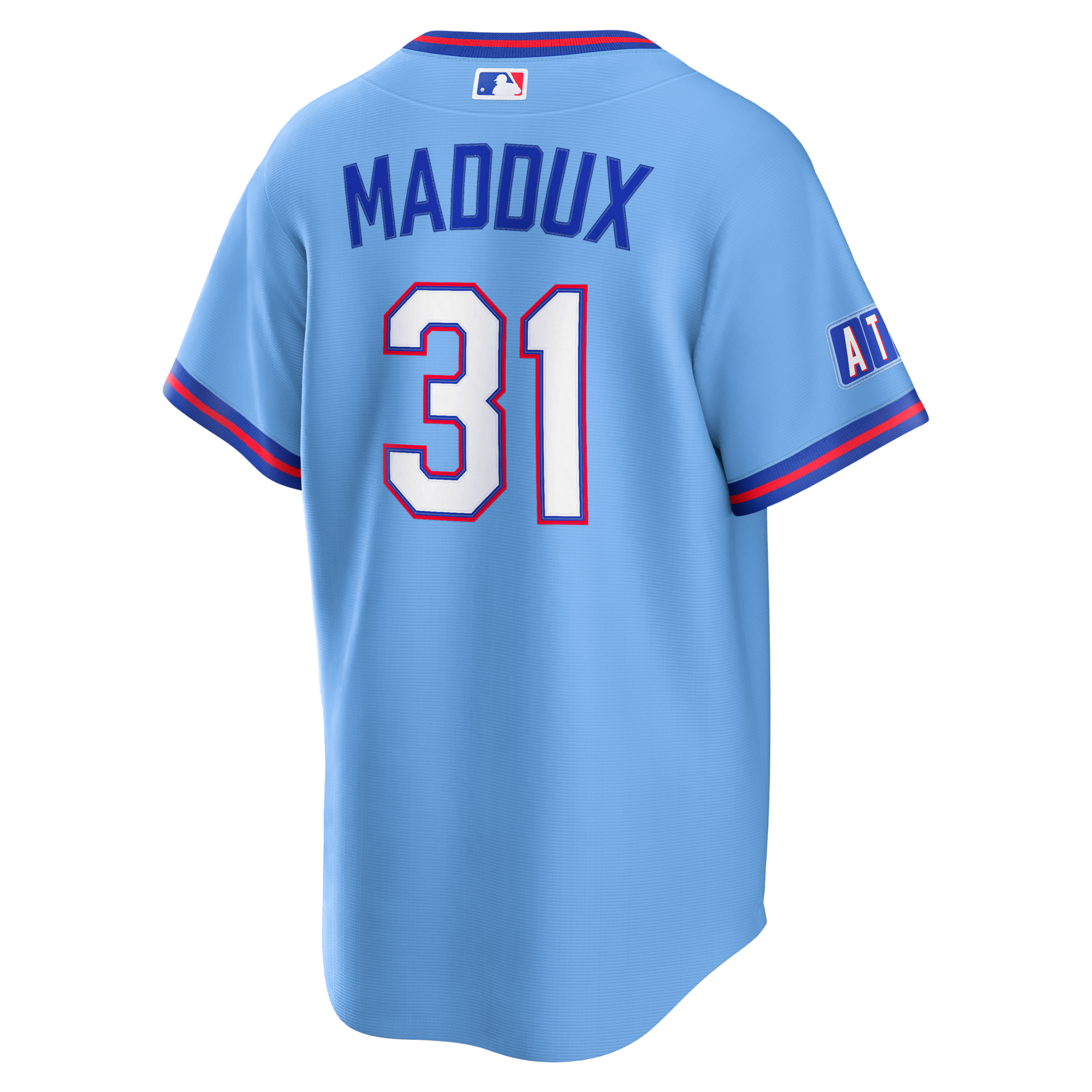 Atlanta Braves Greg Maddux Nike Powder Blue 2026 City Connect Stadium Jersey