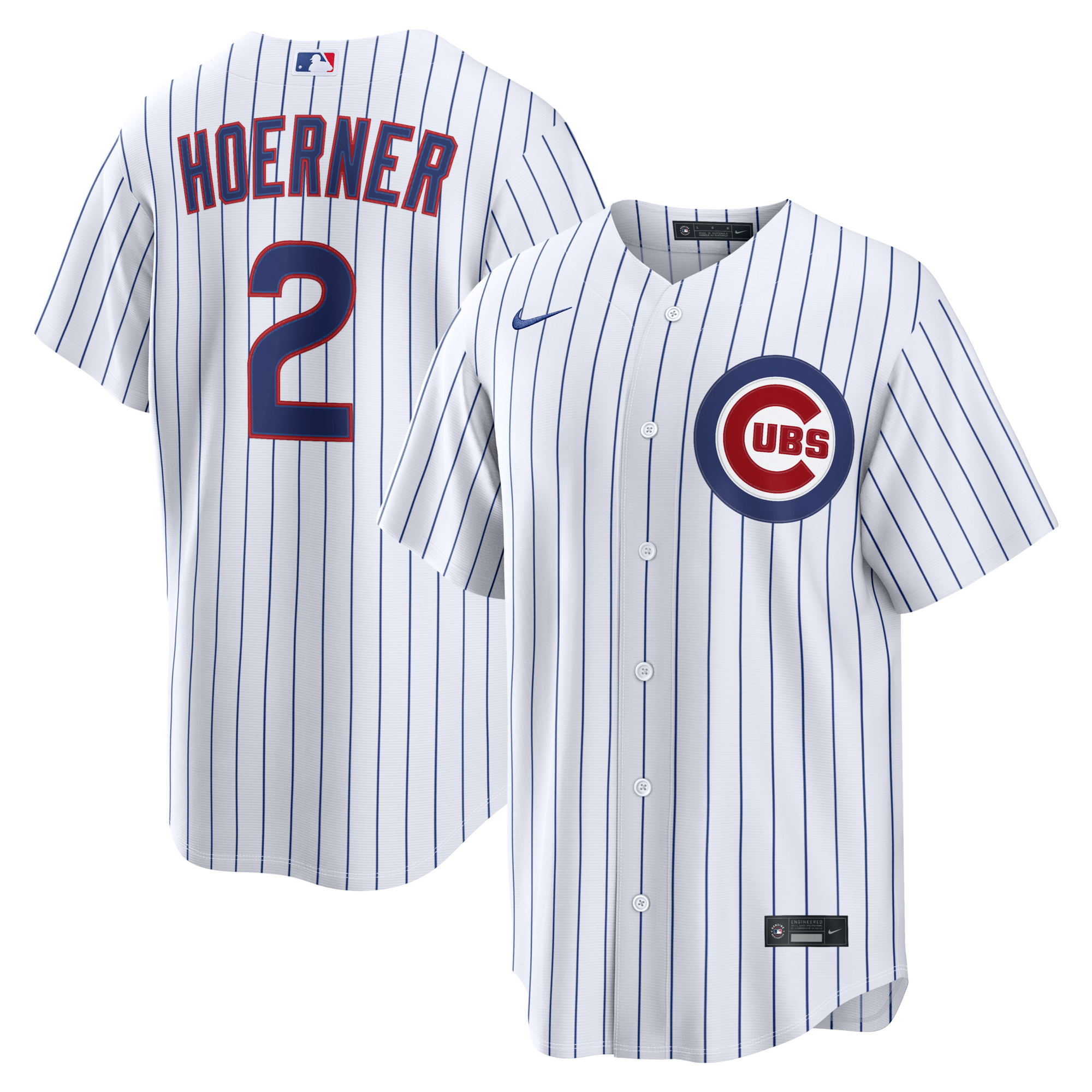 Chicago Cubs Nico Hoerner Nike White Home Replica Jersey