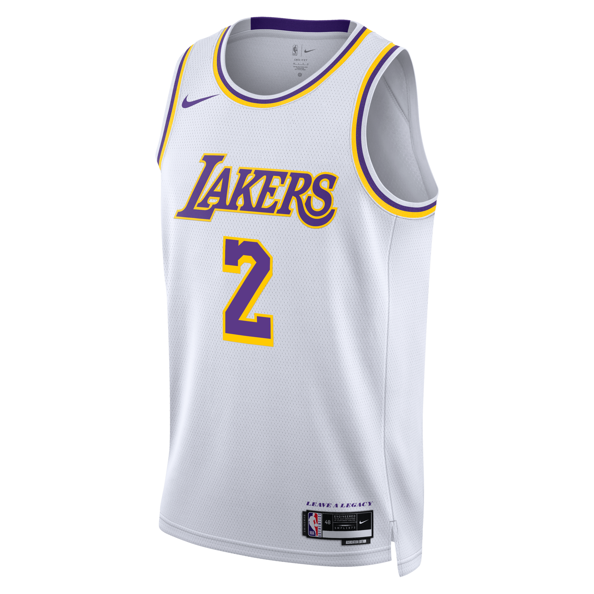 Los Angeles Lakers Nike Association Edition Swingman Jersey - White - Jarred Vanderbilt