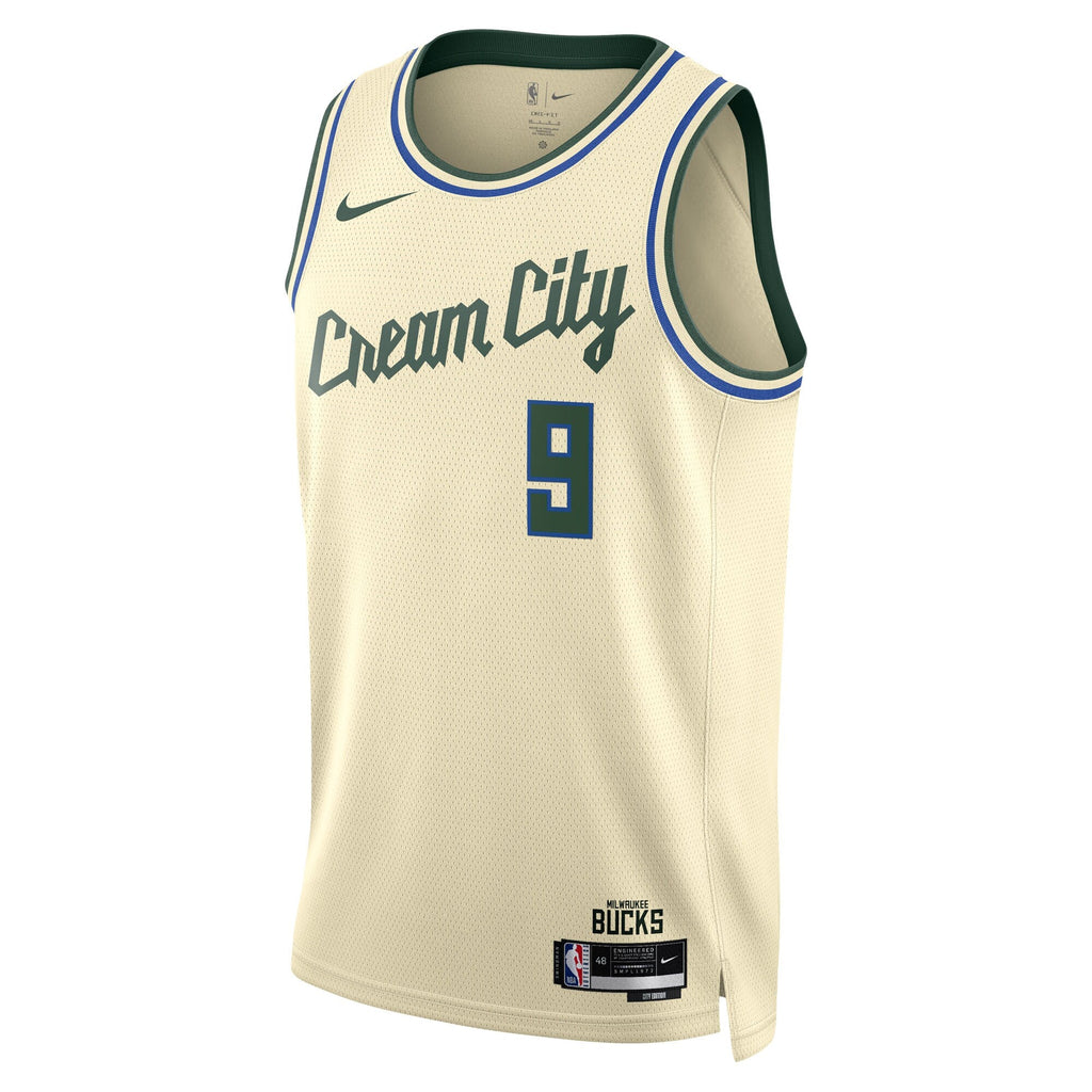 Milwaukee Bucks Nike 2025/26 City Edition Swingman Jersey - Cream - Bobby Portis