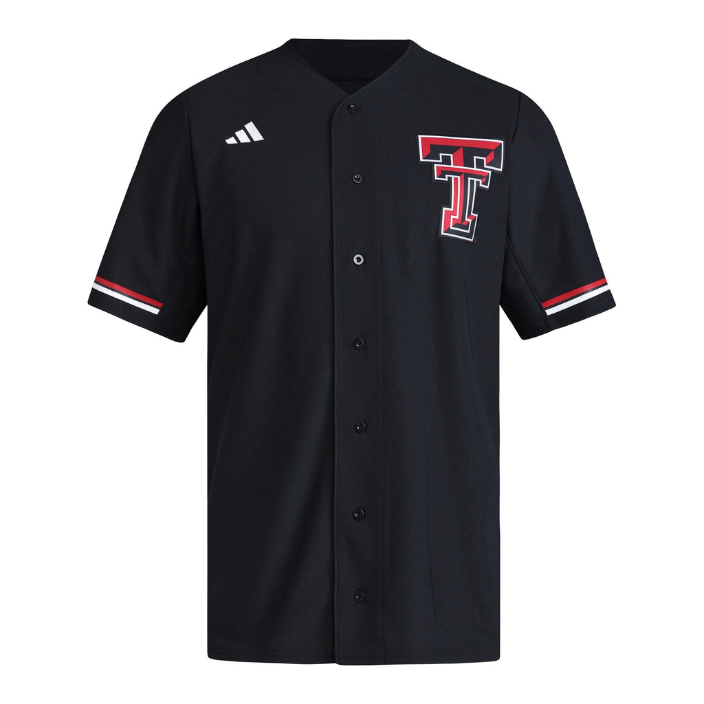 adidas Black Texas Tech Red Raiders Replica Baseball Jersey