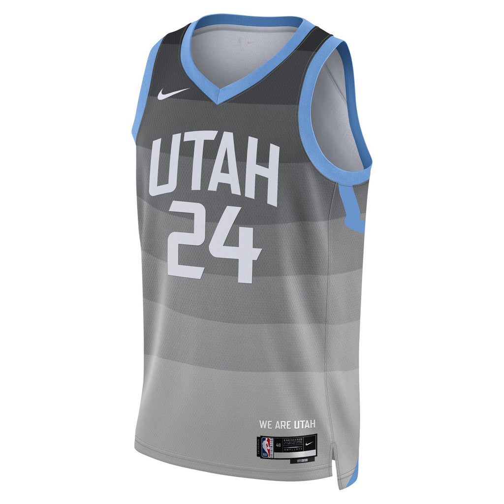 Utah Jazz Nike 2025/26 City Edition Swingman Jersey - Gray - Walker Kessler