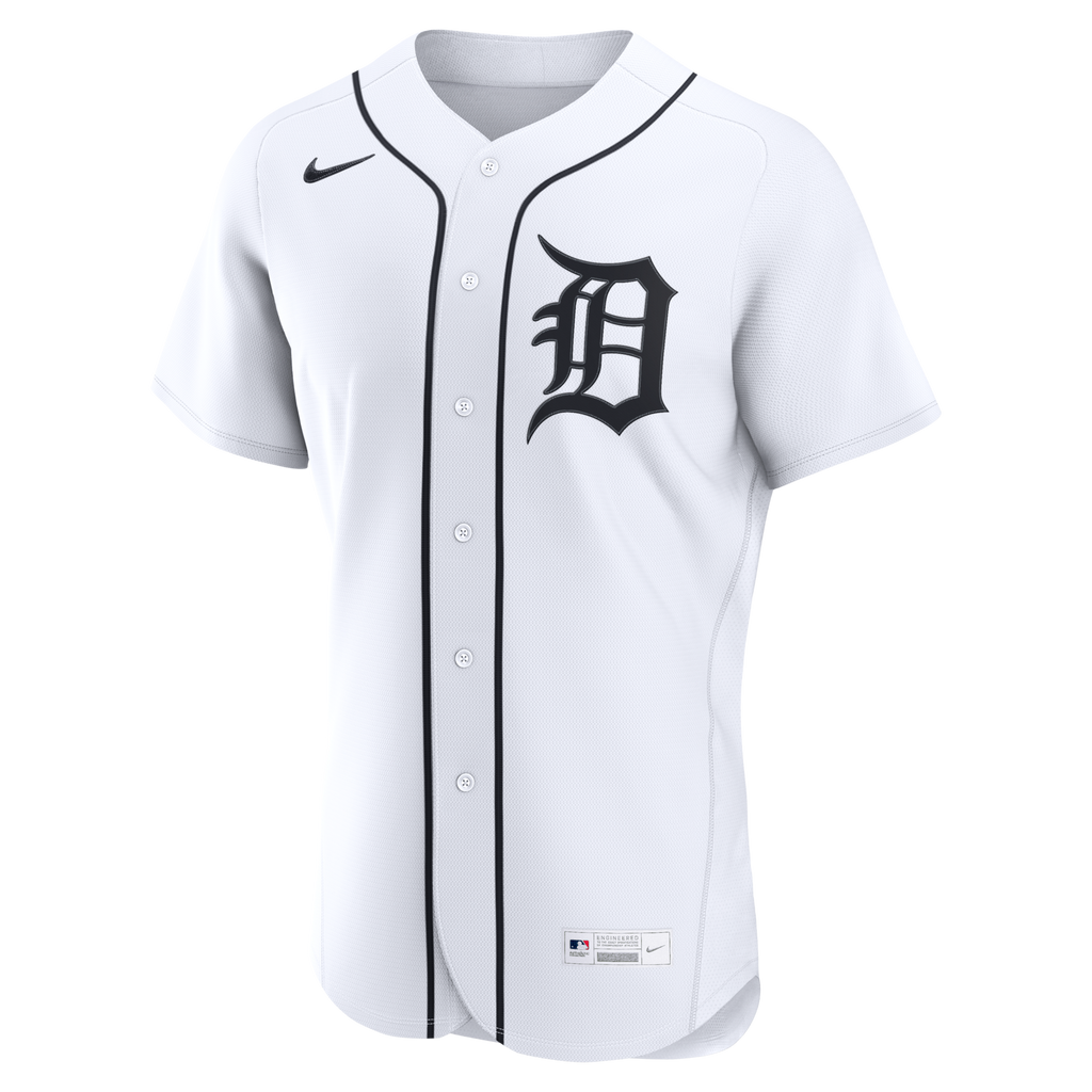 Detroit Tigers Nike White Home Authentic Custom Jersey
