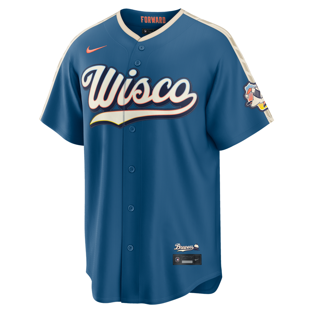 Milwaukee Brewers Nike Mineral Blue 2026 City Connect Stadium Jersey