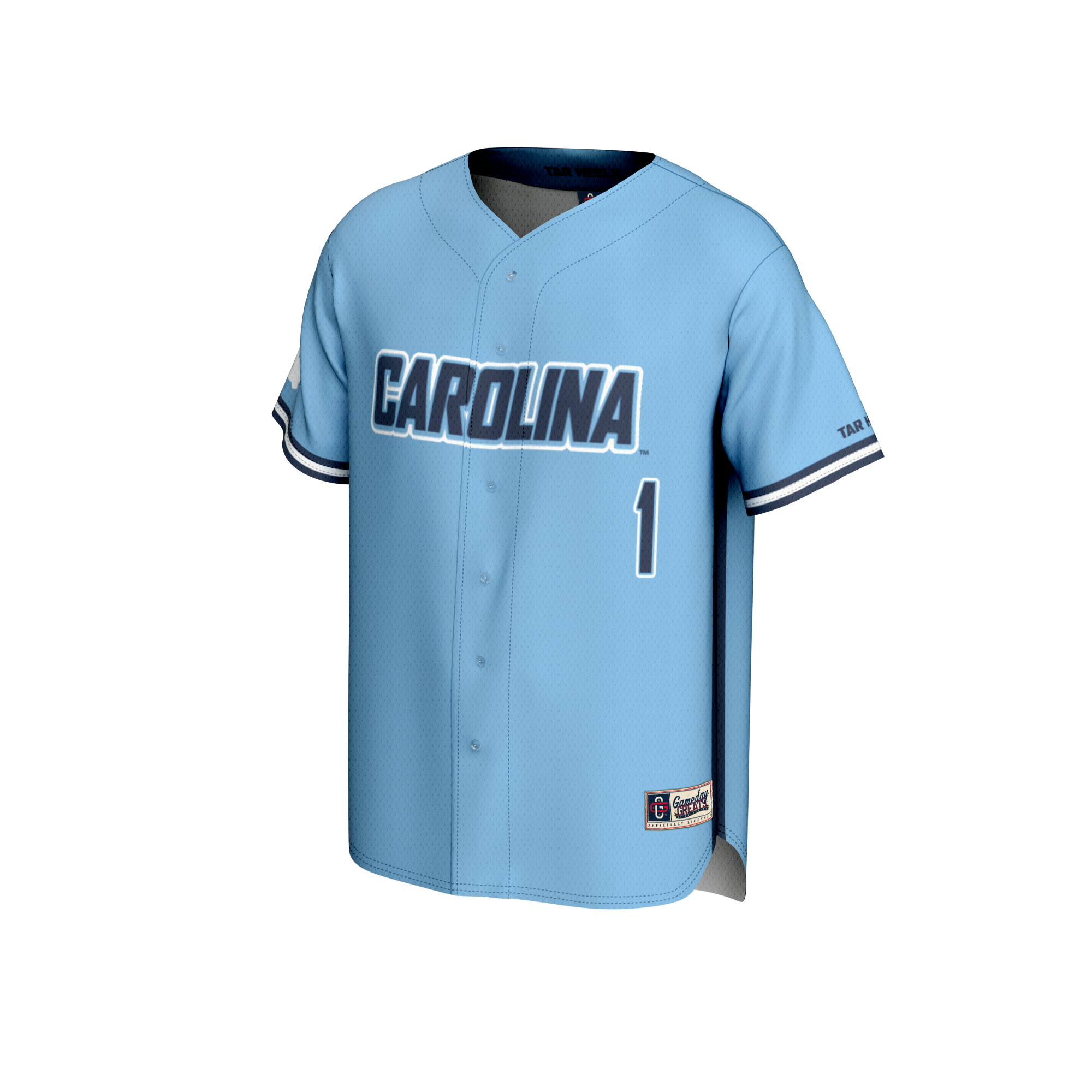 GameDay Greats Carolina Blue #1 North Carolina Tar Heels Lightweight Baseball Fashion Jersey