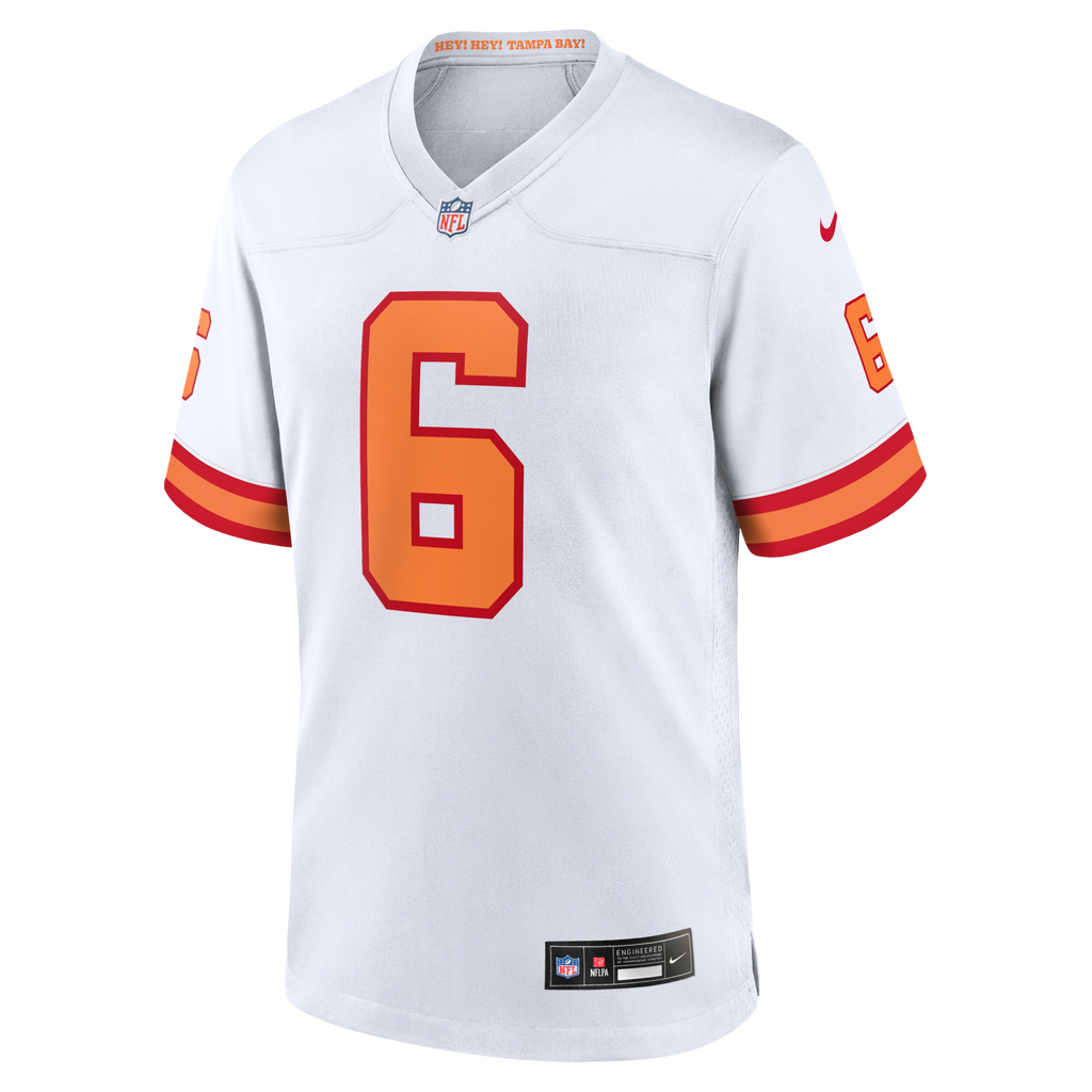 '76 Tampa Bay Buccaneers Baker Mayfield Nike White Player Game Jersey