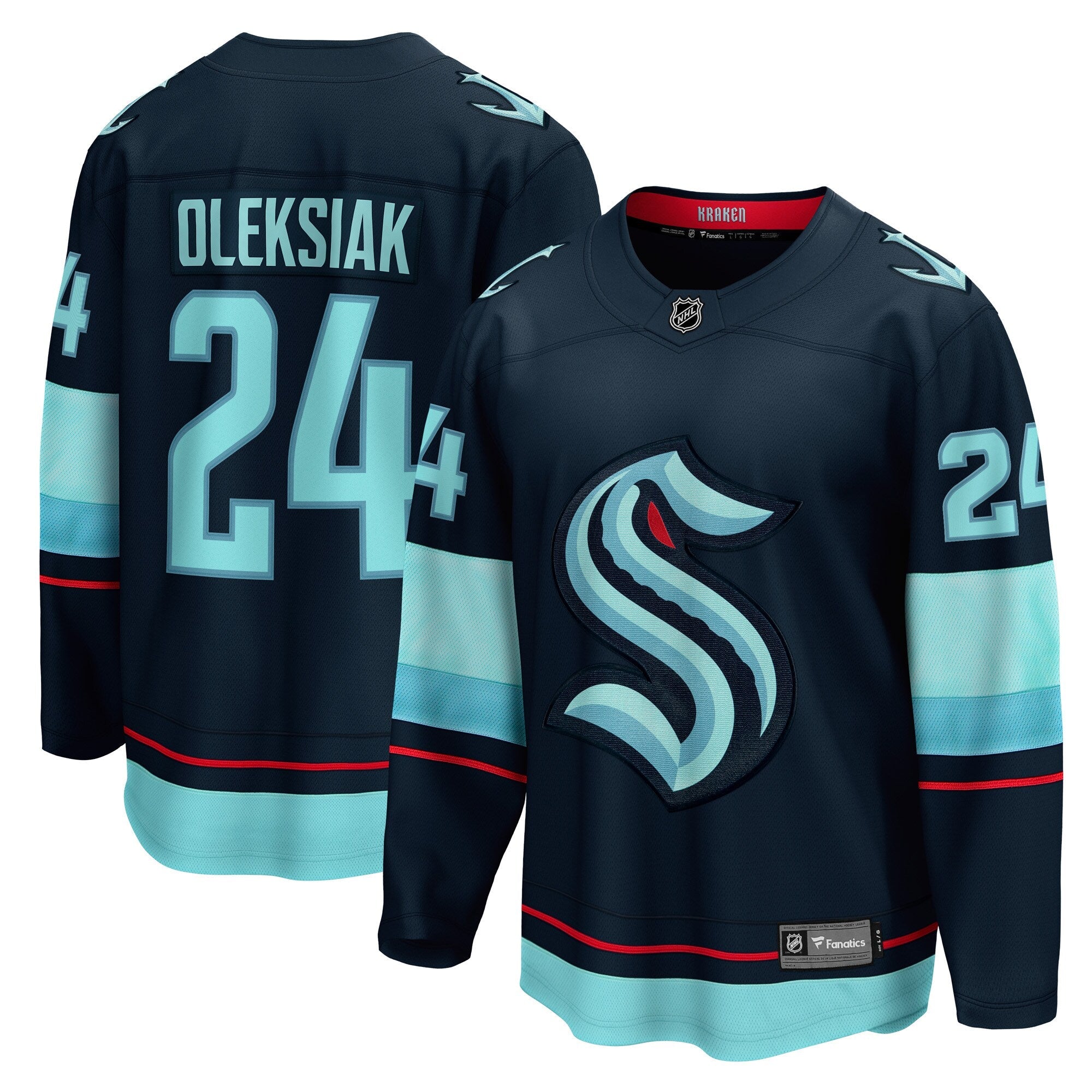 Seattle Kraken Jamie Oleksiak Fanatics Deep Sea Blue Home Breakaway Player Jersey