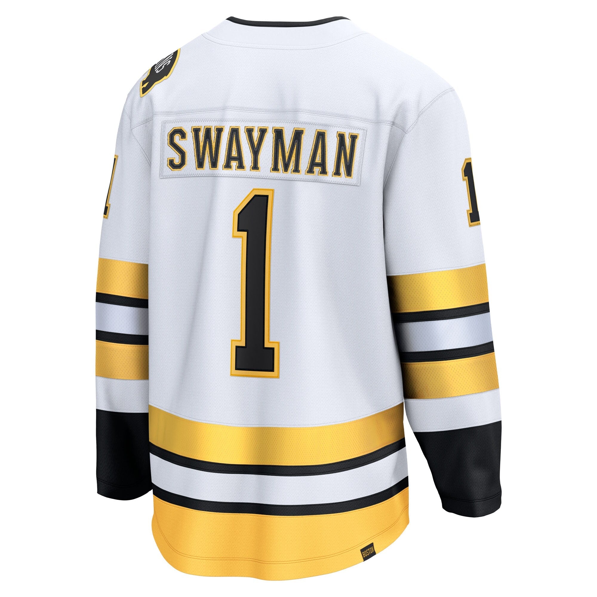 Boston Bruins Jeremy Swayman Fanatics White Away Breakaway Player Jersey