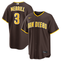 San Diego Padres Jackson Merrill Nike Brown Road Replica Jersey