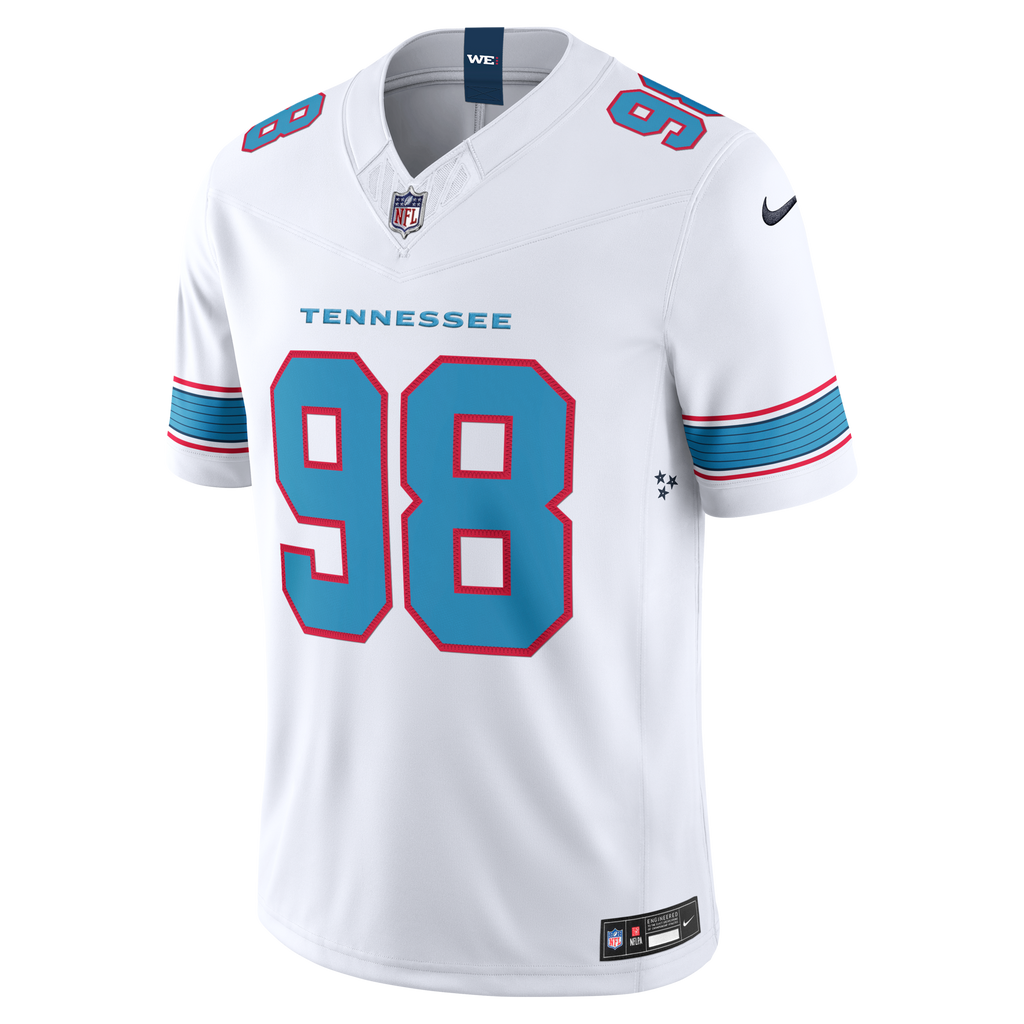 Tennessee Titans Jeffery Simmons Nike White Vapor F.U.S.E. Stitched Limited Jersey